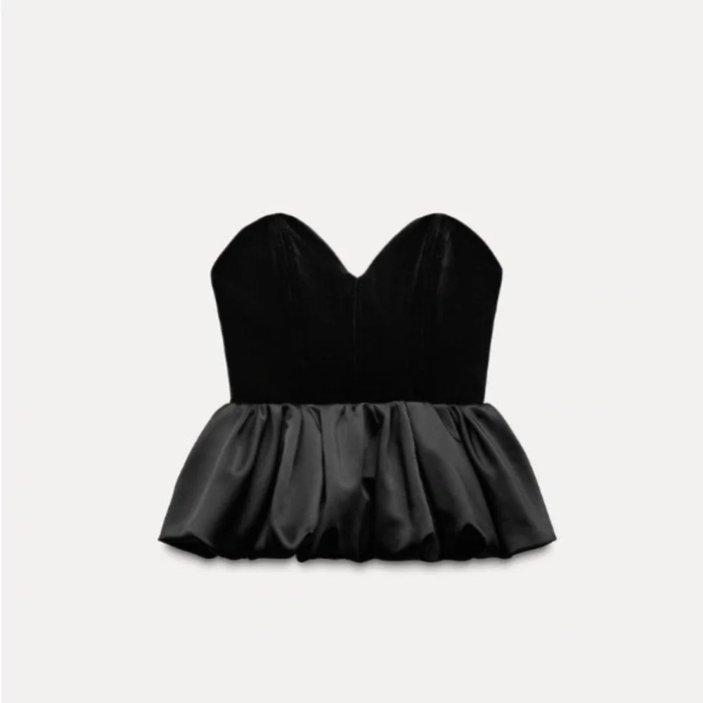 ZARA VELVET TOP ZW COLLECTION - Picture 14 of 17